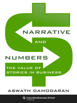 Aswath Damodaran Narrative and Numbers - The Value of Stories in Business