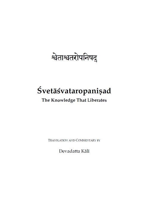 VETVATAROPANISAD THE KNOWLEDGE THAT LIBERATES Copyright 2009 by David Nelson - photo 2