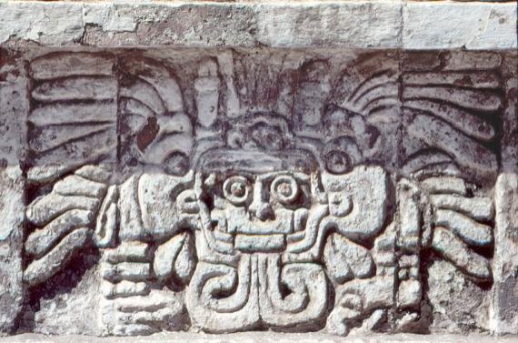 Depiction of a snake-bird god possibly Quetzalcoatl at the Temple of - photo 5