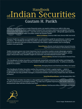 Gautam H Parikh The handbook of Indian securities