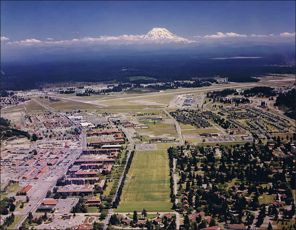 This is an aerial view of the main post area of Fort Lewis from about 1970 - photo 2