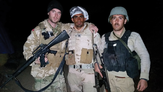 Me left with two Peshmerga I had teamed up with during the fight at Tal - photo 11