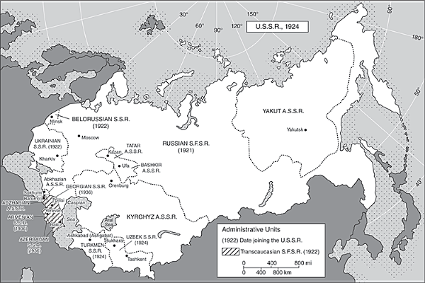 Map 3 The Soviet Union in 1924 The Revolution was a grand thing continued - photo 4
