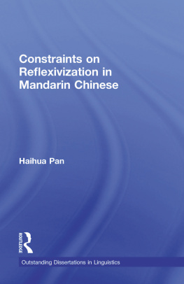 Haihua Pan - Constraints on Reflexivization in Mandarin Chinese