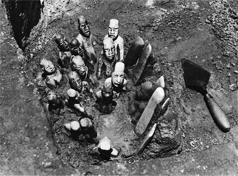 Cluster of Olmec figurines Offering No 4 excavated by Robert F Heizer at - photo 7