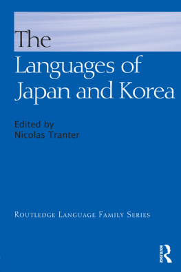 Nicolas Tranter The Languages of Japan and Korea