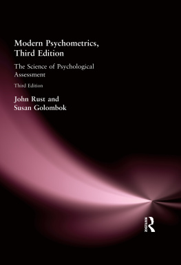 John Rust Modern Psychometrics: The Science of Psychological Assessment