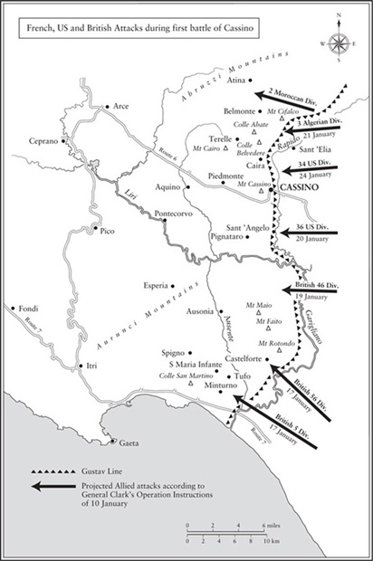 The first battle of Cassino saw a series of Allied attacks between Cassino and - photo 5