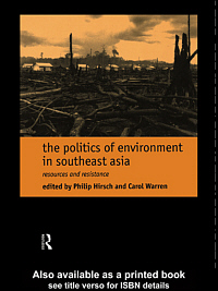 title The Politics of Environment in Southeast Asia Resources and - photo 1