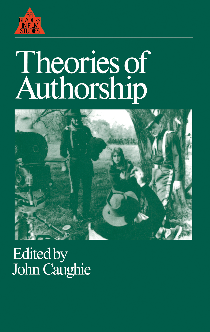 Theories of Authorship A Reader The figure of the author has been central in - photo 1