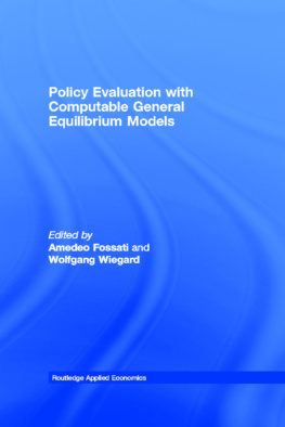 Amedeo Fossati Policy Evaluation with Computable General Equilibrium Models