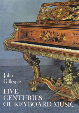 John Gillespie Five Centuries of Keyboard Music