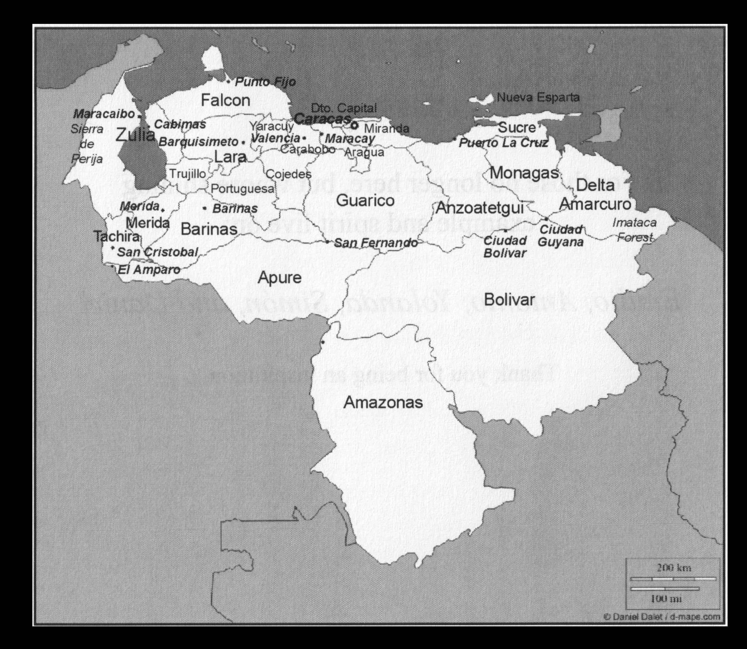 Outline map of Venezuelan states courtesy of d-mapscom I NTRODUCTION After - photo 1