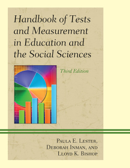 Paula E. Lester - Handbook of Tests and Measurement in Education and the Social Sciences