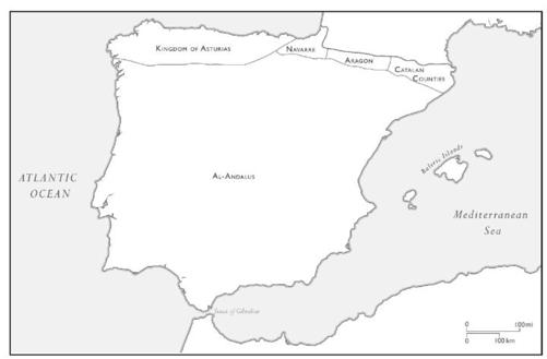 The Hispanic Peninsula in 800 The Hispanic Peninsula in 1300 - photo 1