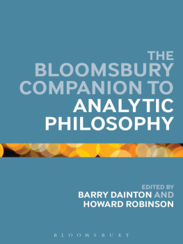 Barry Dainton The Bloomsbury Companion to Analytic Philosophy