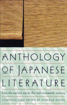 Donald Keene Anthology of Japanese Literature: From the Earliest Era to the Mid-Nineteenth Century