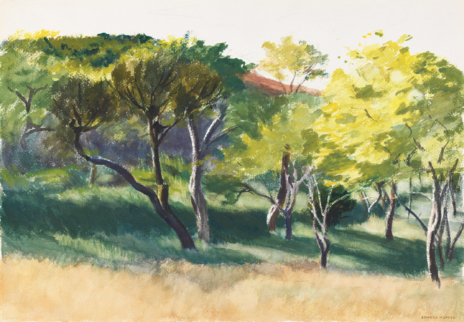 Pl 11 Edward Hopper Trees on a Hill 1938 Watercolor on paper sheet 14 - photo 14