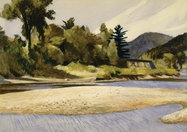 Pl 17 Edward Hopper Gravel Bar White River 1937 Watercolor on paper 19 27 - photo 20