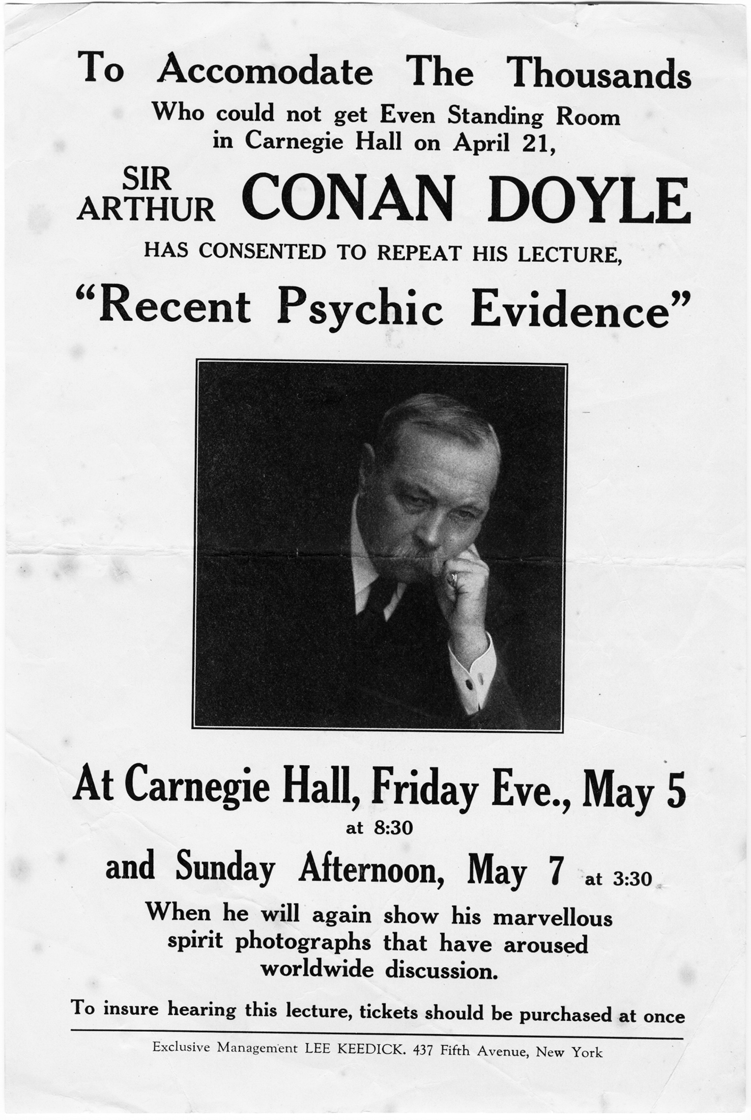 On a triumphal lecture tour to the United States in 1922 Conan Doyle drew rapt - photo 3