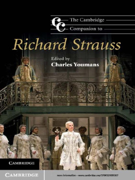 Charles Youmans The Cambridge Companion to Richard Strauss