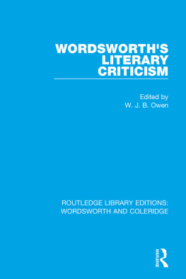 Owen - Wordsworth’s Literary Criticism