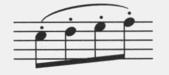 Hooked bowing is similar to the slurred staccato except the first note is - photo 16