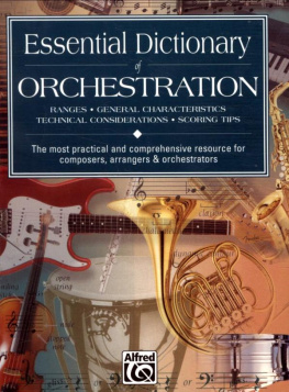 Dave Black Essential Dictionary of Orchestration: The Most Practical and Comprehensive Resource for Composers, Arrangers and Orchestrators