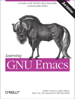 Debra Cameron Learning GNU Emacs