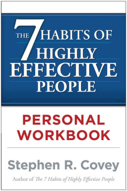 Covey - The 7 habits of highly effective people personal workbook