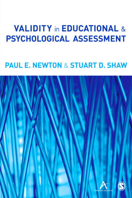 Newton Paul E. Validity in educational & psychological assessment