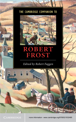 Robert Faggen The Cambridge Companion to Robert Frost