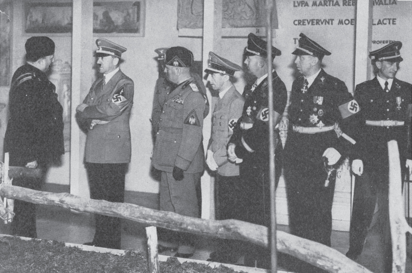 Hitlers visit to RomeMay 1938 from left to right Hitler Mussolini Goebbels - photo 2