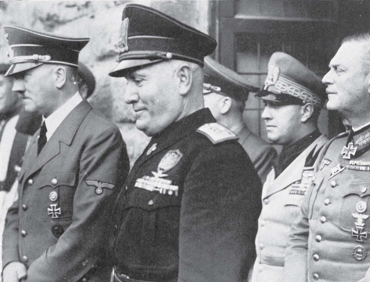 from left to right Hitler Mussolini Ciano and Keitel in FlorenceOctober - photo 13