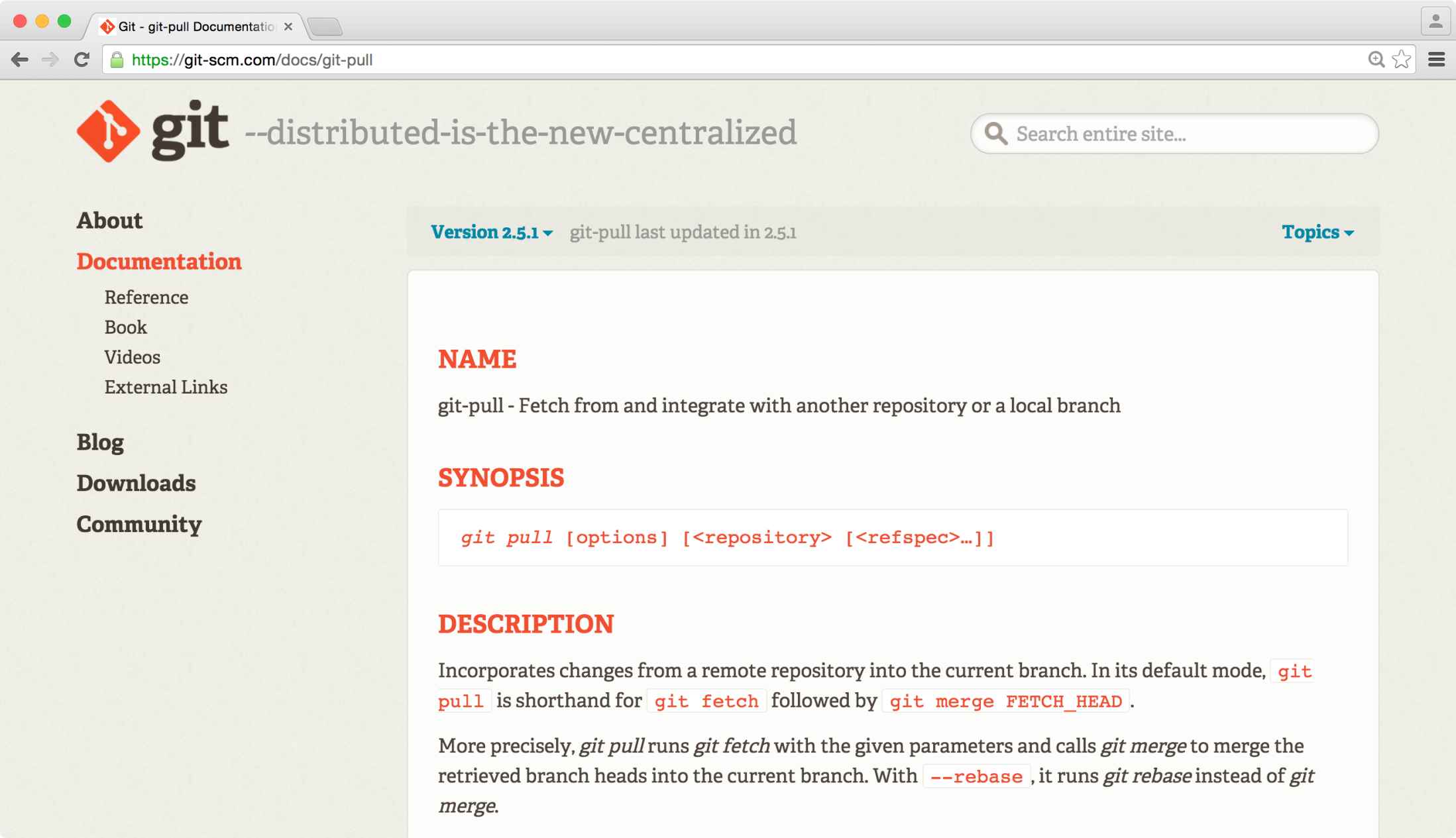 Figure 2 The documentation website of the git projectBoth git and npm are - photo 2