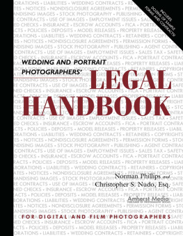 Nudo Christopher Wedding and Portrait Photographers Legal Handbook