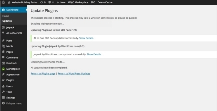 Updates are complete and every time you enter into your backend of your website - photo 12