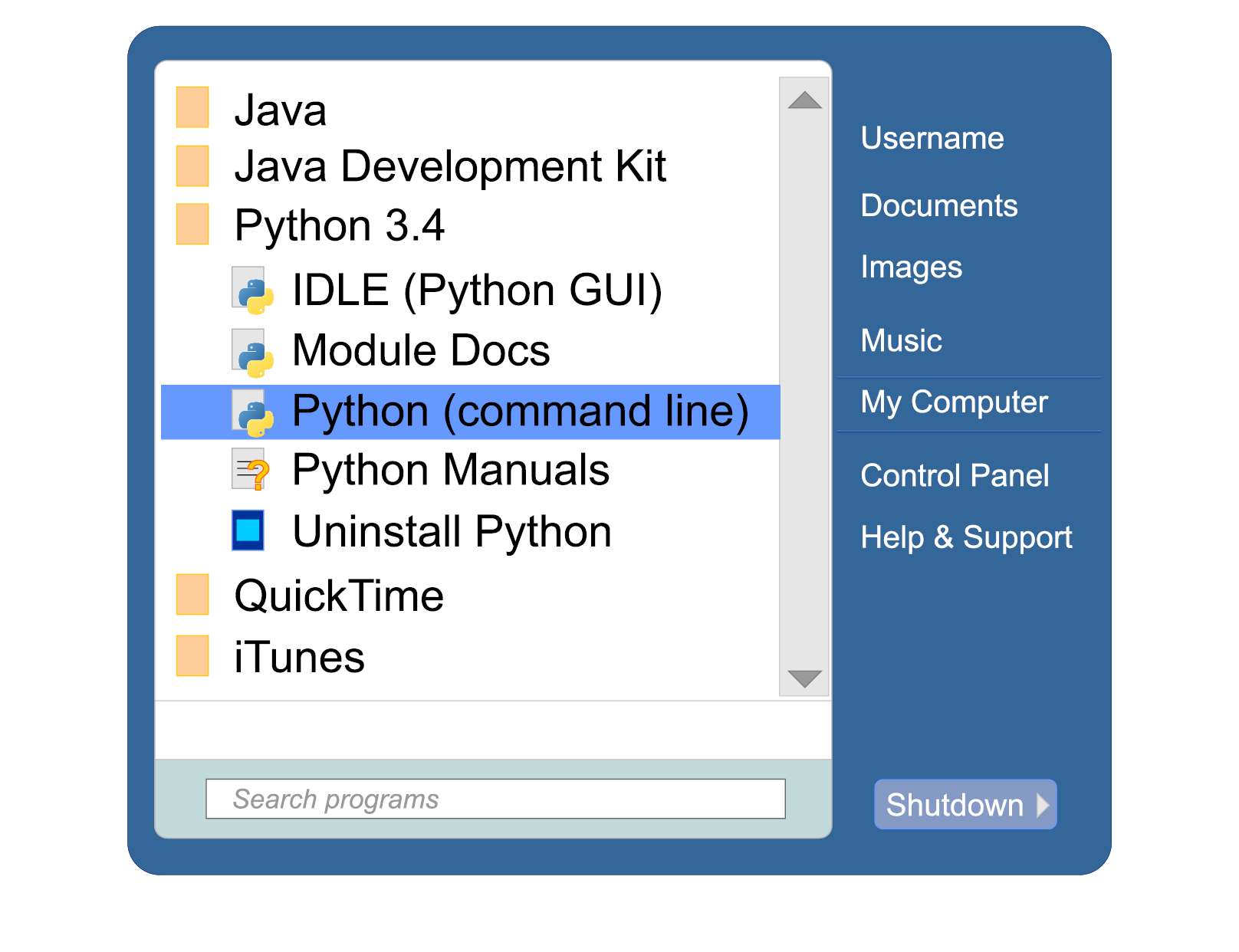 Terminal way Launch the interpreter from command line using Python command as - photo 3