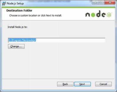 By default node will be installed under the program files directory in C - photo 4