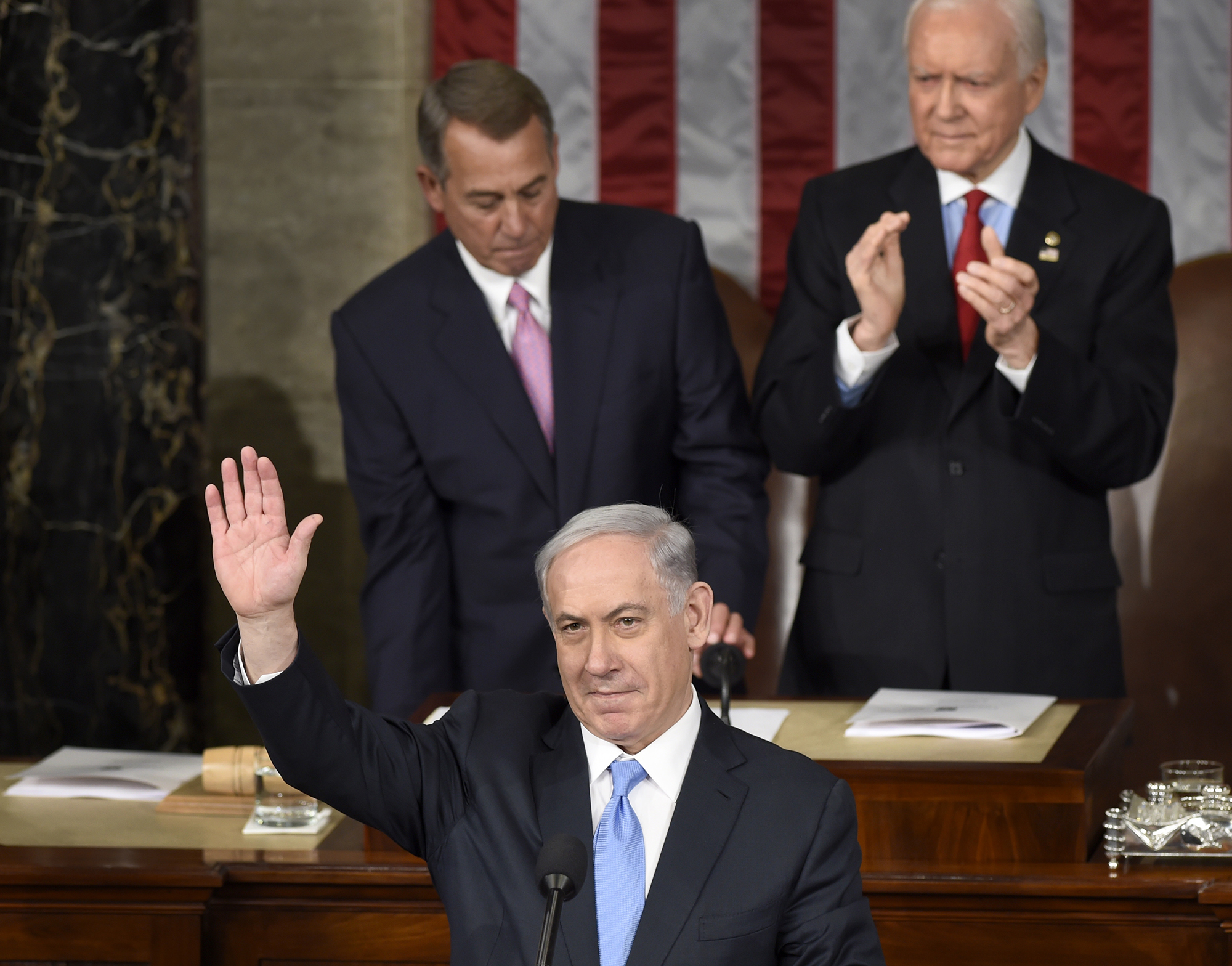 NETANYAHU SPEAKS Israeli Prime Min Benjamin Netanyahu campaigning both for - photo 9