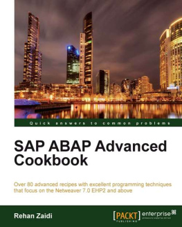 Zaidi R. - SAP ABAP Advanced cookbook