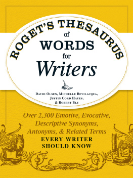 Olsen David - Rogets Thesaurus of Words for Writers