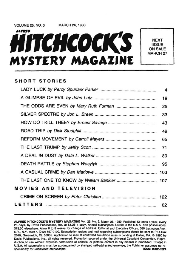 March 26 1980 Dear Reader Detectives and criminals arent always just - photo 1