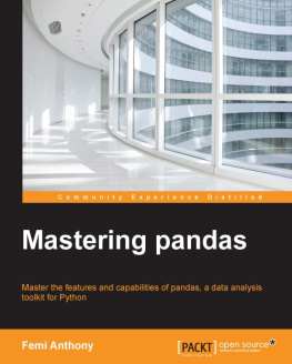 Anthony F. Mastering Pandas