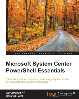 Guruprasad HP - Microsoft System Center PowerShell Essentials