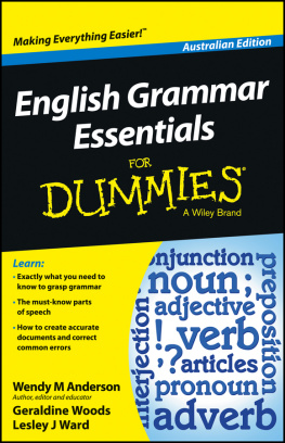 Anderson Wendy M - English Grammar Essentials For Dummies