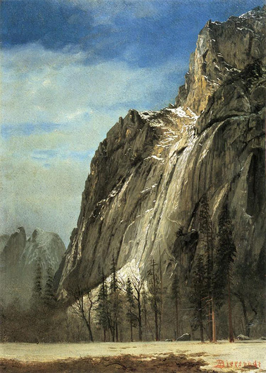 Cathedral Rocks Yosemite Valley 1872 Oil on paper 352 x 486 cm Collection - photo 12