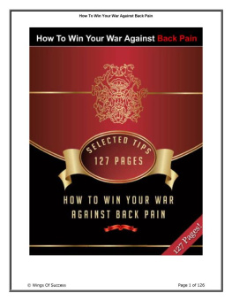 Arvind - How To Win Your War Against Back Pain: Selected Tips