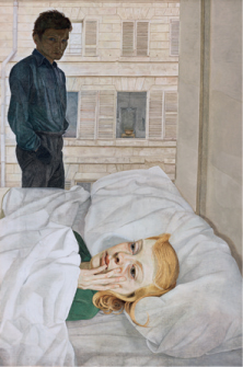 Detail from The Painter Surprised by a Naked Admirer 20045 by Lucian Freud - photo 2