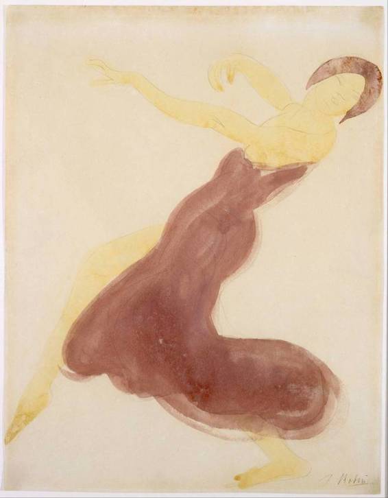 Dancer Undated Watercolor with graphite on paper Nude Study Undated - photo 5